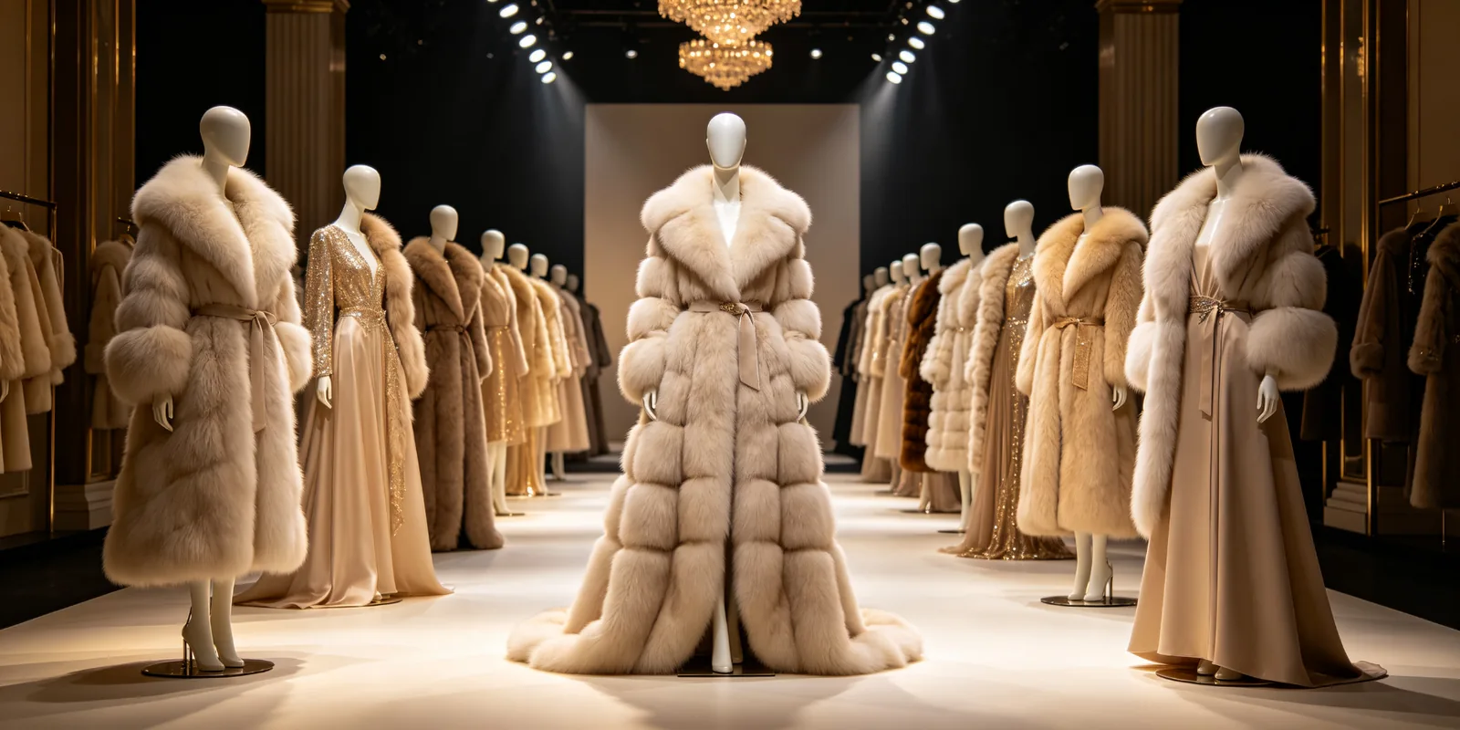 Premium fur collection in the LINHUA showroom