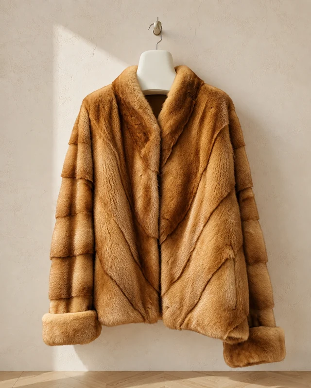 Caramel Cuff Jacket design reference for custom fur garment development