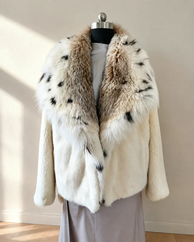 Contrast Collar Jacket C92 design reference for custom fur garment development
